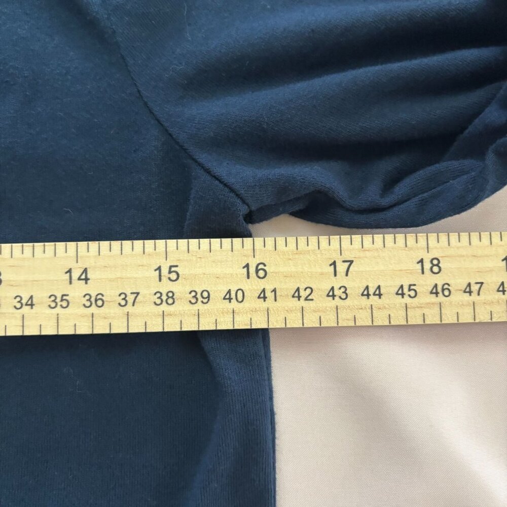 Tommy Hilfiger - Pleated Bib LS Henley w/Roll Tab‎ Sleeves - Navy - Size XS - Picture 8 of 11